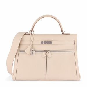H Kelly Lakis 25 bag neutral Craie Swift leather PHW